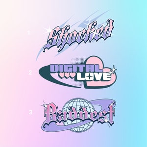 Custom Digital Y2K Logo , FAST DELIVERY