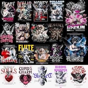 Angel Streetwear T-Shirt Designs,  Streetwear Culture the Urban Style Bundle , Baby Angel the Cupid Sniper T-Shirt Collection