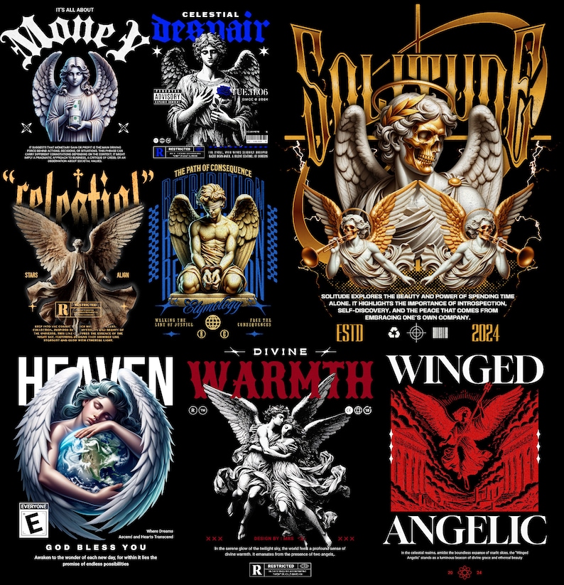 Angel Streetwear T-shirtdesignpaket (digital nedladdning) bild 10