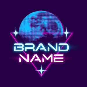 Y2K logo, neon light, 80s retro, Custom Logo designs