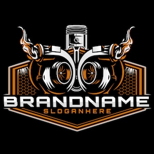 Custom turbo logo - performance logo - power logo - speed logo - service logo