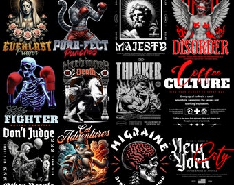 Streetwear T-Shirt PNG Designs Bundle: 90+ Graphic Files (Digital Download)