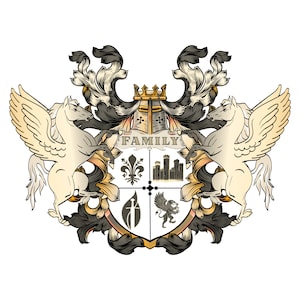 family crest coat of arms | custom logo design | family crest,A coat of arms crest heraldic medieval knight or royal family shield