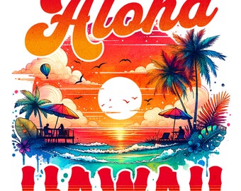 Aloha Hawaii PNG , Digital Download