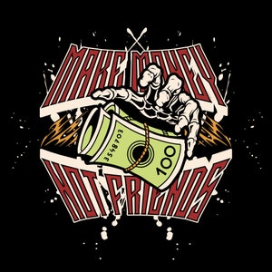 Make money not friends quote, funny money PNG, SVG