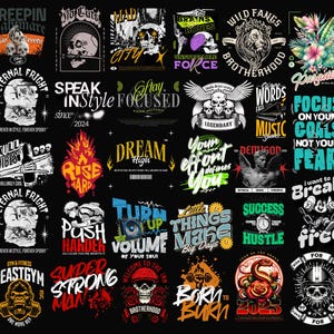70+ Streetwear T-Shirt Designs - Ready-to-Use PNG Pack!