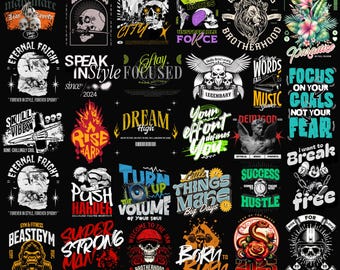 70+ Streetwear T-Shirt Designs - Ready-to-Use PNG Pack!