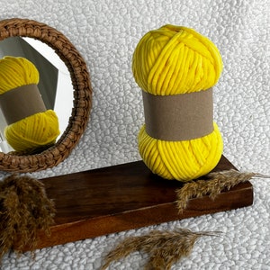 baby yellow velvet yarn yarn knitting haberdashery bobbin creation wool accessory button ribbons needle macramé amigurumi leisure cotton crochet image 2