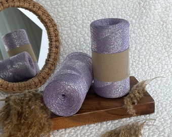 RIBBON Maccaron, Fil à tricoter, Fil de tissu, Fil de sac, Fil de tapis, Fil de ruban métallique, Fil de crochet, fil ribbon glitter