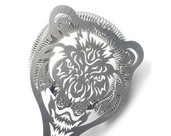 Lion Hawthorne Cocktail Strainer | Handmade Stainless Steel Exclusive Accessory for Bartending