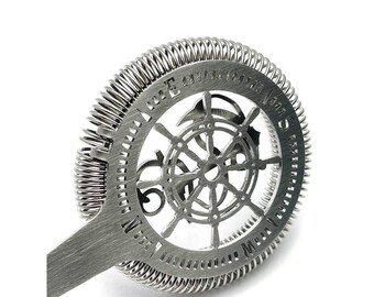 Skipper 3D Hawthorne Cocktail Strainer | Handmade Stainless Steel  Exclusive Bartenders Accessories