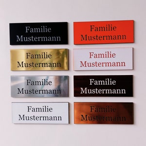 Panneau de porte plaque signalétique panneau de boîte aux lettres panneau de sonnette porte d'entrée plastique acrylique gravure autocollante personnalisée 8 couleurs différentes image 6