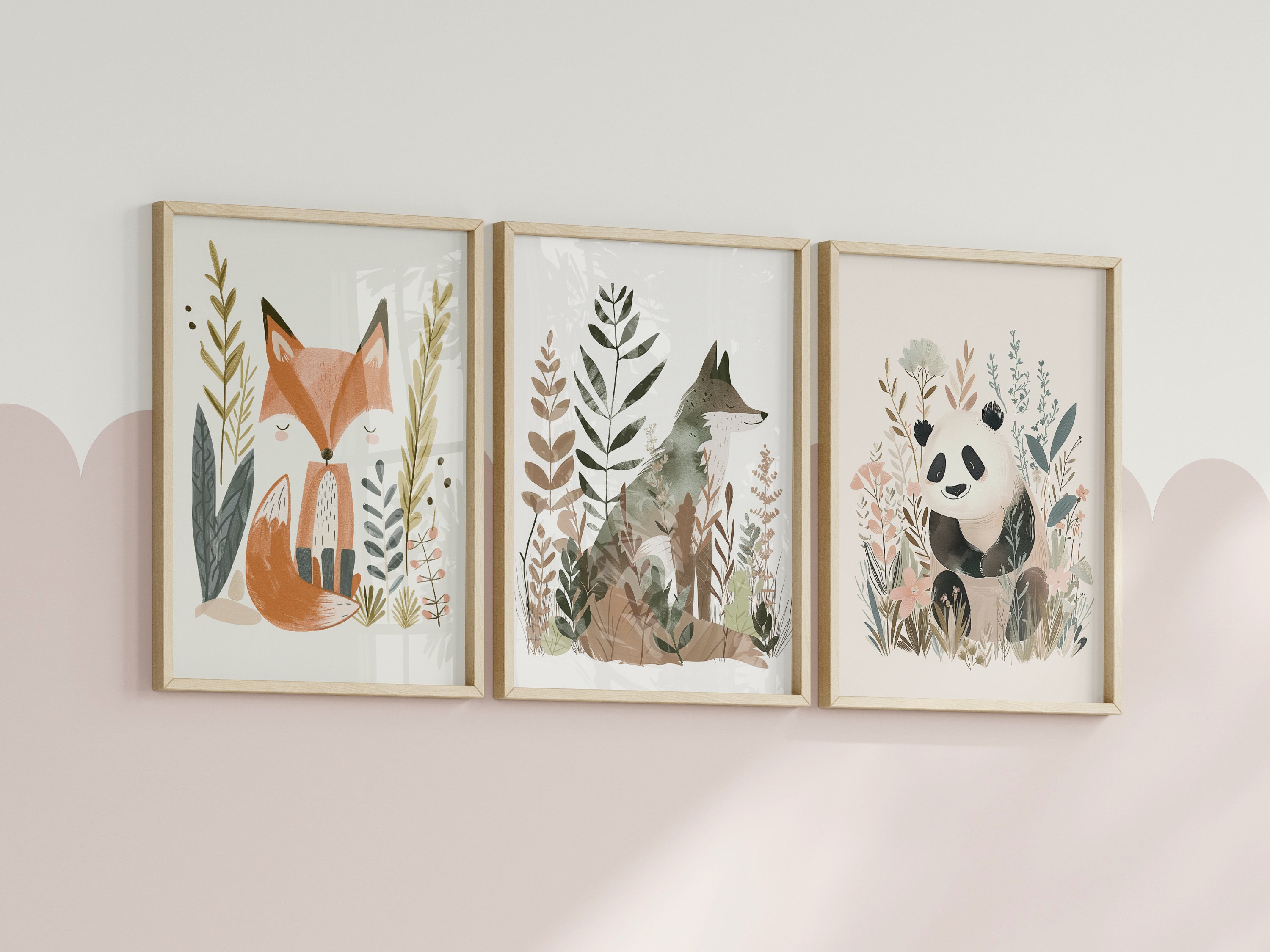 Safari Nursery Wall Art Set of 14 Jungle Nursery Decor Boho Nursery ...