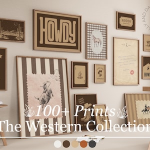 Western Wall Art Set Küsten Cowgirl Schlafzimmer Dekor Tan Vintage Country Prints Trendy Retro Wohnheim Poster Girly Wilder Westen Cowboy Printables