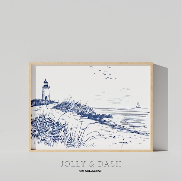Lighthouse Sketch | Coastal Granddaughter, Coquette Room Decor, Nautical Prints, Coastal Cowgirl, Preppy Stuff, Ocean Inspired Style, Trendy