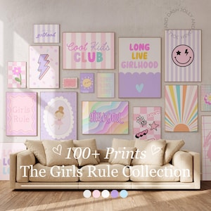 80 bunte Spielzimmer Poster Kunst Drucke Galerie Kinder Poster Set Retro Kinderzimmer Dekor Trendy Kids Schlafzimmer Affirmation Bundle