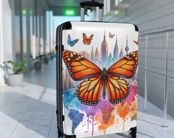 Monarch Butterflies Around the World Suitcase