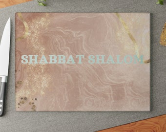 Tabla de cortar de vidrio Shabat Shalom