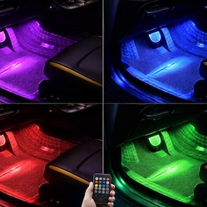 Luz ambiental USB RGB para coche – Control remoto – Plug & Play – Envío gratuito