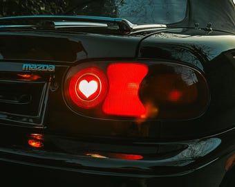 Herz Rücklicht Aufkleber Aufkleber Mazda MX5 Miata NA / NB – Kostenloser Versand