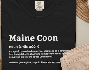 Maine Coon Cat Definition Shirt, Funny Cat Tee, Maine Coon Gift, Cat Lover Apparel, Pet Parent Shirt