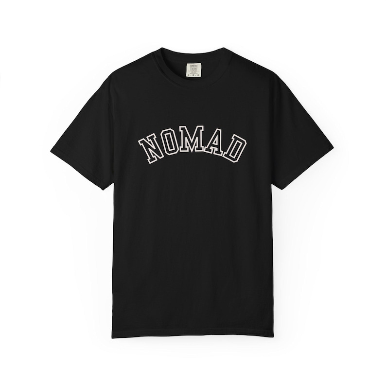 NOMAD Graphic Tee | Minimalist Wanderlust Adventure Shirt image 2