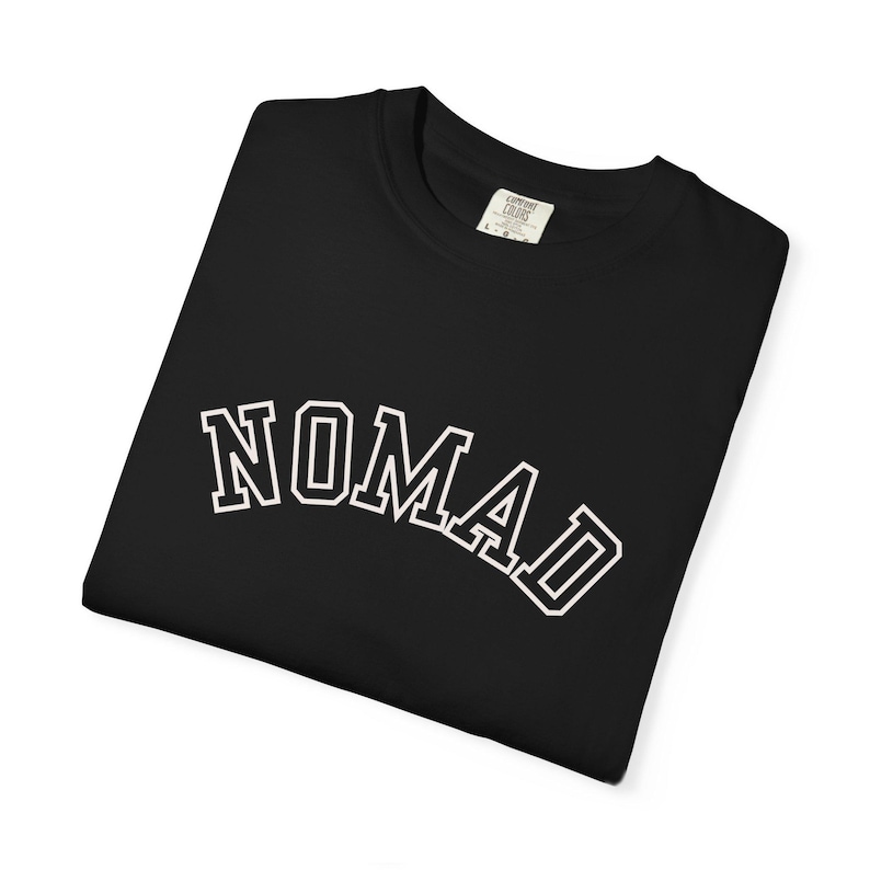 NOMAD Graphic Tee | Minimalist Wanderlust Adventure Shirt image 3