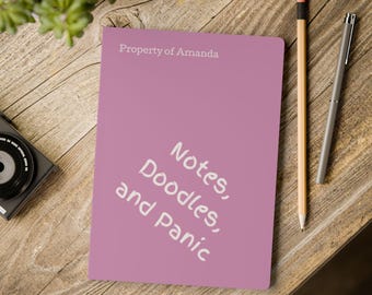 Notizen Doodles Panic Notebook, Lustiges Schüler Journal, Back to Schule, Notizen Softcover