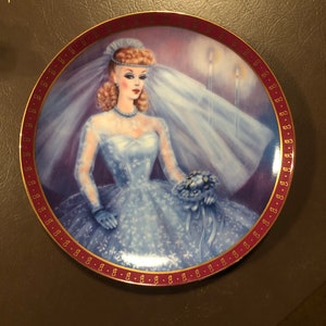 High Fashion Barbie collectors plate series Danbury Mint Susie Morton 1959 Bride to Be