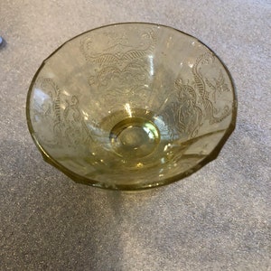 Depression Glass Federal Madrid Amber Sherbert Bowl 1930’s