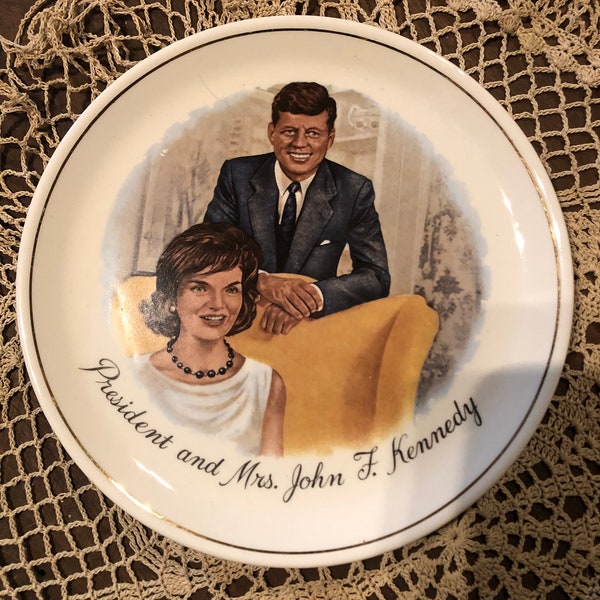 President and Mrs. John F Kennedy collector plate JFK