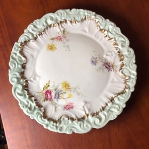 Antique Dresden Germany wall Art decor Plate 8” Hand Painted c before 1950