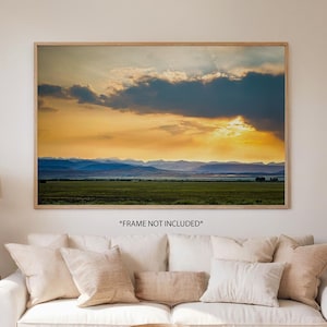 Wyoming Mountain Sunrise | Mountain Print Wall Art | Nature Decor | Wyoming Photography Prints | Guest Room Decor | Office Decor