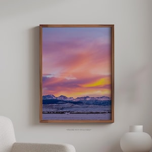 Sunset over the Wind River Range | Wyoming Mountain Sunset | Wyoming Wall Art Decor | Nature Photography | Travel Photography | Art Prints