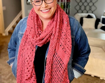 CROCHET PATTERN + Video / Summer Crochet Shawl / Crochet Wrap / On The Bias / Wedding Shawl / Shoulder Wrap / Ruby Shell Crochet Shawl