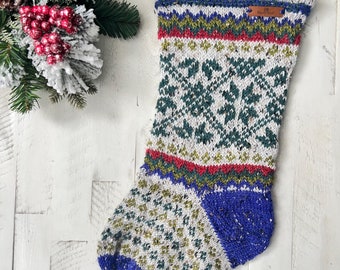 BREIPATROON + VIDEO / Kerstsok / Traditioneel / Fair Isle-sok / Decoratie voor de feestdagen / Xmas Home / Love Light Gleams