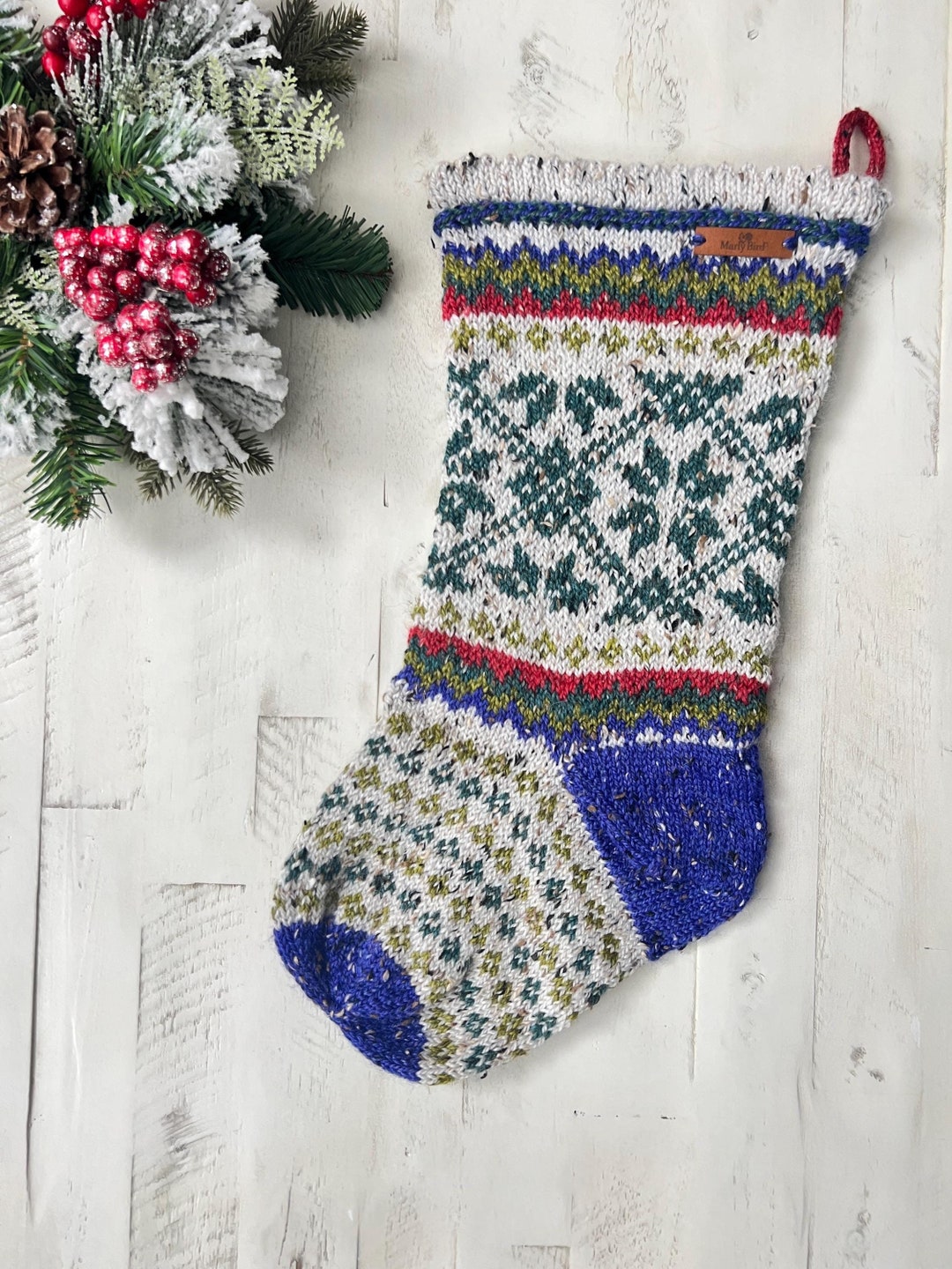 KNITTING PATTERN + VIDEO / Christmas Stocking / Traditional / Fair Isle ...