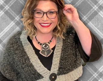 STRICKANLEITUNG / Oversized Cozy Cropped Strick-Cardigan / inklusiv Größe / diy Fashion Knit / Anfängerfreundlich / Strick Shrug