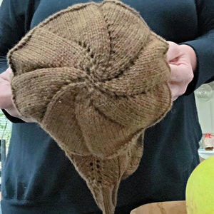 Bottom view of the knit market bag by Marly Bird.