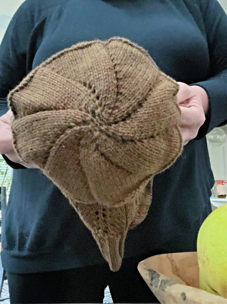 Bottom view of the knit market bag by Marly Bird.