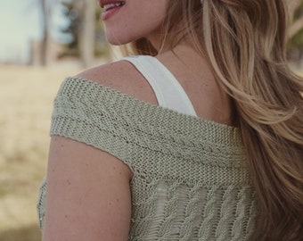 KNIT Openwork Top Pattern / Savannah Shutters Lace Knit Top