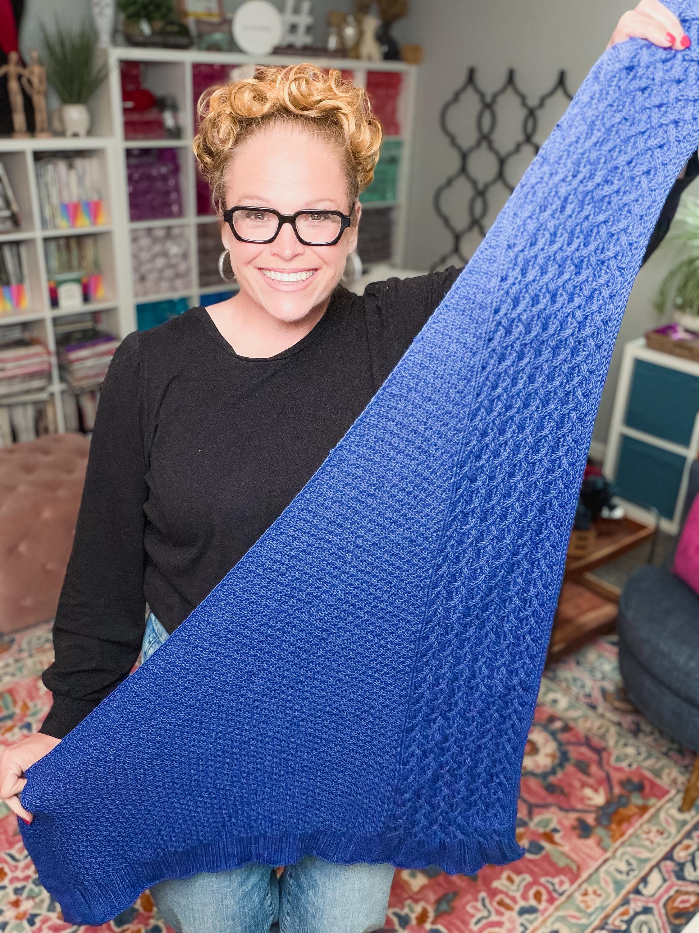 KNITTING PATTERN Cable Knit Shawl Pattern | Triangle Knit Shawl PDF ...