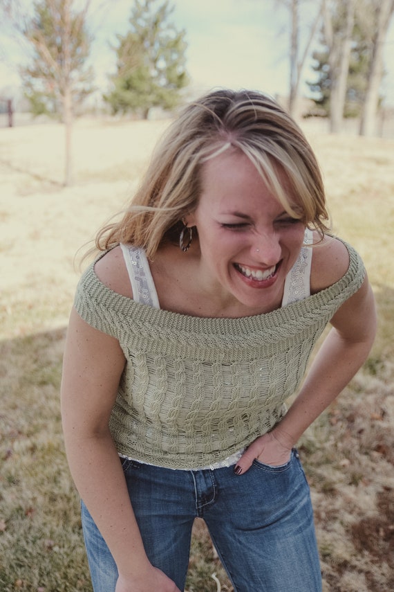 KNIT Openwork Top Pattern / Savannah Shutters Lace Knit Top