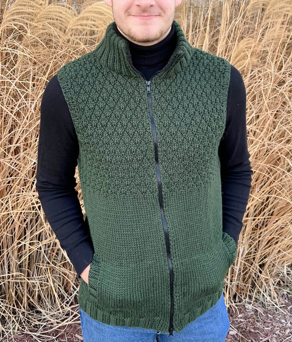 Cardigan Uomo Gilet Uomo Senza Maniche In Lavorato A Maglia