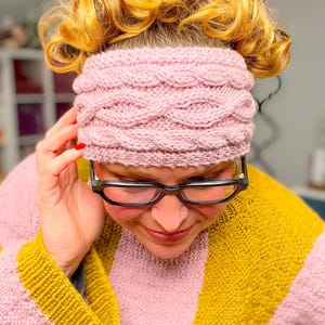 KNITTING PATTERN + Video / Keystone Cable Knit Ear Warmer Pattern | Chunky Textured Headband | Quick Cable Knitting Pattern | Marly Bird PDF