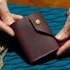Porte-monnaie femme en cuir de qualité, Portefeuille en cuir véritable pour femme, Portemonnaie cuir fait main, Cadeau d'anniversaire femme