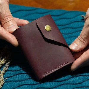 Portefeuille femme en cuir de qualité, Porte-monnaie femme en cuir véritable, Portemonnaie en cuir fait main, Cadeau d'anniversaire femme
