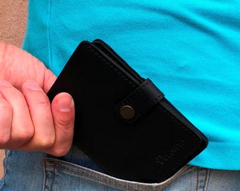 Handmade leather men's wallet, High-quality leather men's wallet, Genuine leather wallet, Birthday gift idea for men