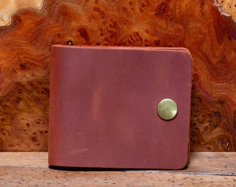 Men's high-quality leather wallet, Compact men's leather wallet, Handmade leather coin purse, Birthday gift for men