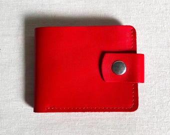 Quality leather men's wallet, Compact leather wallet, Handmade leather purse, Birthday gift idea for men